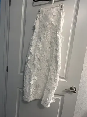 Lulus White 3D Embroidered Floral Dress thumbnail 3