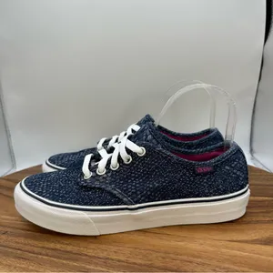 Vans Low Top‎ Lace Up Shoes Sneakers Denim Snake Print Skater Casual Women's 6.5 thumbnail 3