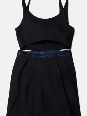 NWT Outdoor Voices Court Dress XS Black Cutout Tennis Skort Preppy Pickleball thumbnail 6