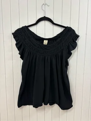 We The Free Black Coconut tree Smocked Off-Shoulder Tunic Top Size S thumbnail 5