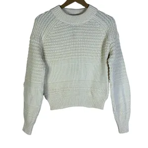 Universal Thread Cotton Knit Sweater Womens XS Cream Cozy Clean Girl Minimalist thumbnail 2