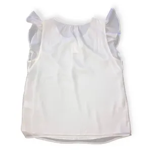 J. Crew Womens white flutter sleeve key-hole blouse thumbnail 3