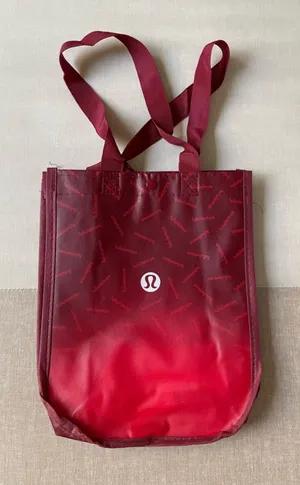 Lululemon Shopping Tote Bag Red - Small thumbnail 1