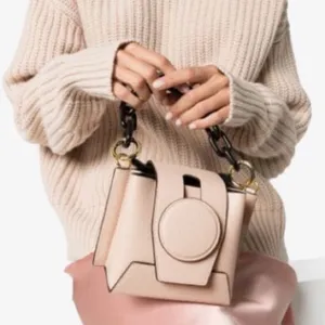 YUZEFI Leather Daria ShouldernBag in Blush - $545. thumbnail 13