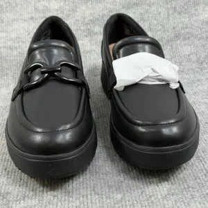 Clarks Collection Size-10M Women Zylah Top Casual Slip-On Loafer Black Leather thumbnail 2