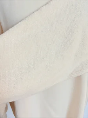 Aerie Cream Women's Relaxed Crewneck Sweatshirt Small thumbnail 2