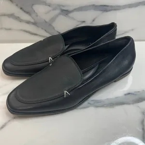 Aerosoles Classic Black Leather Square Toe Comfort Neo Loafers Sz 8 Minimalist thumbnail 3