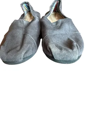 Toms Black Canvas Slip-On Flats thumbnail 3