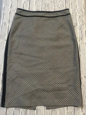 White House Black Market Black and White‎ Glen Plaid Pencil Skirt thumbnail 1