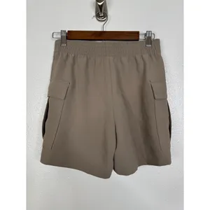Aritzia Wilfred Cargo Shorts Taupe Brown Elastic Waist Textured Fabric XS 119291 thumbnail 2