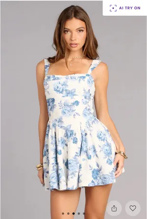 Windsor Blue floral mini dress thumbnail 2