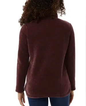 32 Degrees Heat Burgundy Purple Quarter Zip Pullover Cozy Size XL New Winter thumbnail 2