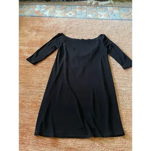 Vintage STILE BENETTON Black Women’s 3/4 Sleeve Italian Open Back Tunic Top M thumbnail 4