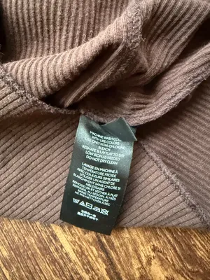 Brown Urban Outfitters Ribbed Cropped Square Neck Top - Size S thumbnail 5
