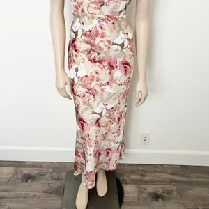 [Selfie Leslie] Lake Como Abstract Rose Floral Print Cami Midi Dress NWT Size XL thumbnail 7