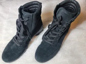 ABEO Capital Lace Black Suede Orthotic Ankle Boots Size 7.5 thumbnail 1
