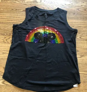 Disney Rainbow Tank  Sequin Rainbow Mouse Ears  Pride 2020 thumbnail 1