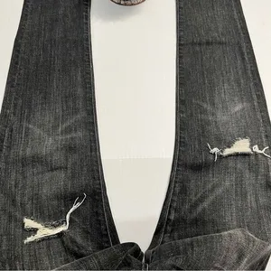 Earnest Sewn Harlan Crop Distressed Slim Straight Jeans Black Size‎ 28 thumbnail 10