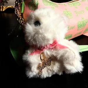 Juicy Couture Festival Pink Green Crown Shoulder Bag Charms NWT thumbnail 4