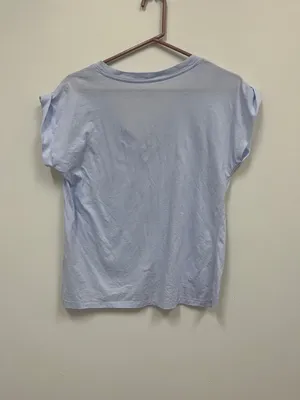 Frame Denim Light Blue boxy crop tee size XS thumbnail 2