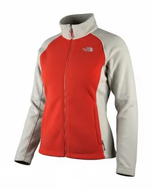 The North Face Khumbu Full Zip Jacket Red‎ Gray Women’s Large Outdoor Hiking thumbnail 1