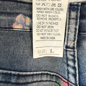 Women's Denim Floral Stamped Jeans Size Large #260709 thumbnail 7