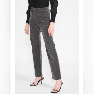 EN SAISON Laurie Pants gray corduroy size medium‎ thumbnail 2