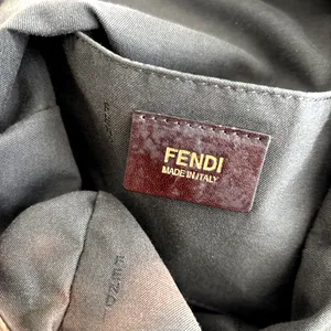Authentic Fendi Zucca Monogram Tote Bag Brown Nylon Leather Zipper vintage thumbnail 12