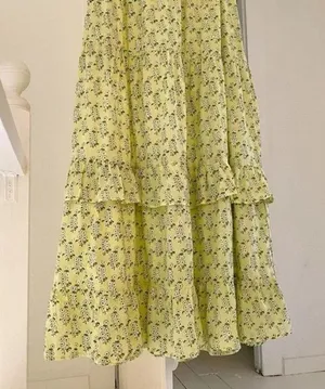 Banjanan Cordelia Floral Tiered Ruffle Midi Dress Yellow Size XS Retail $285 thumbnail 11