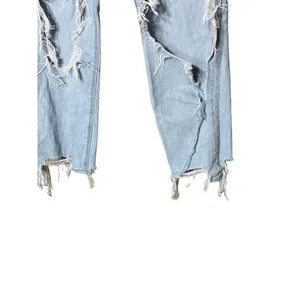 American Eagle Comfort Stretch‎ Waistband Ripped Mom Jeans Light Wash Size 4 thumbnail 5