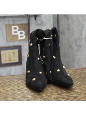 A New Day Studded Mid-Calf Pointed-Toe Boots 94568939 Jet Black / Gold 6M thumbnail 4