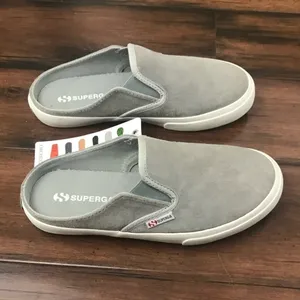 Superga Grey Suede Mule Sneakers Slip On Casual Shoes Sz 6 thumbnail 2
