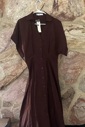 Commense Chocolate Brown Maxi Dress size small thumbnail 2