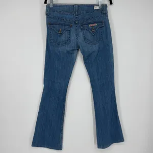Hudson‎ Signature Bootcut Jeans 26 Low Rise 31" Waist Made USA Y2K Flap Pocket thumbnail 2