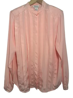 Christian Dior Vintage Pink Secretary Pleated Blouse thumbnail 1