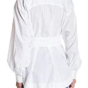Free People Abbey Bishop Sleeve Button Down White Tunic Size Medium thumbnail 4