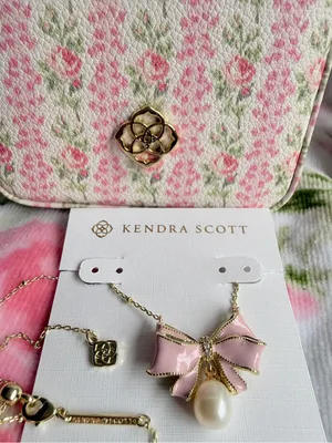 Kendra Scott x LoveShackFancy Pearl Bow Necklace and Earring Set thumbnail 5