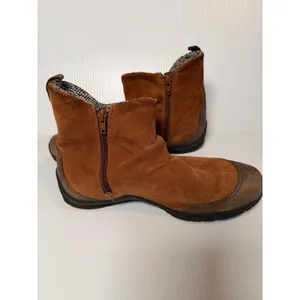 Merrell Freisa slouch Brown Suede Ankle Boots Side Zip Comfort Casual‎ Size 7.5 thumbnail 4