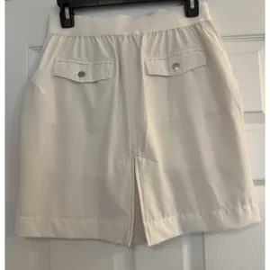 Athleta Skirt Sz 6 Vienna Cargo White Mesh Shorts Golf Tennis Pickleball Biking‎ thumbnail 2