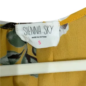 Romper Jumpsuit yellow floral size small by sienna sky perfect for fall w denim thumbnail 3
