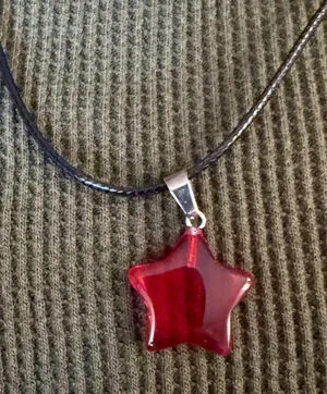 Red Star Pendant Necklace - Women's Jewelry thumbnail 1