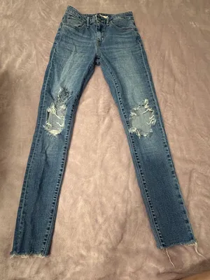 Levi's Blue Denim 721 High Rise Jeans thumbnail 1