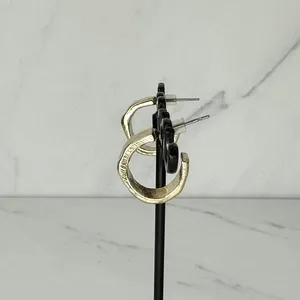 Chico's Hammered Metal Gold Tone Hoop Earrings ✨ thumbnail 7