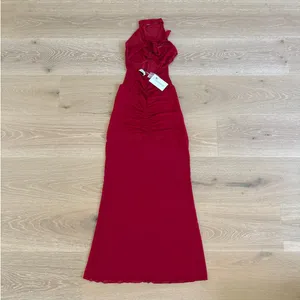 Outcast Clothing Maxi Dress Halter Neck Zerra Size M Red thumbnail 4