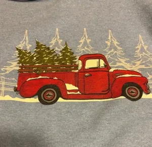 Adult Small Christmas Truck Hoodie - excellent condition thumbnail 3