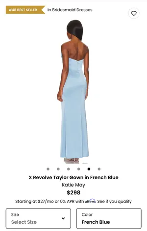 Katie May Taylor X revolve gown French Blue thumbnail 2