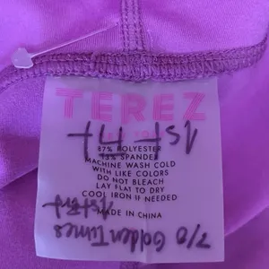 Terez Newyork Women's Purple Pull On High Rise Athletic Yoga Stretch Leggings S thumbnail 4