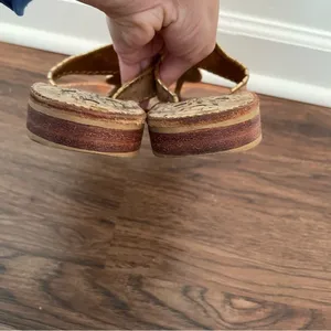 Jack Rogers Jacks ll Cork Gold Thong Sandal Sz 7 thumbnail 7