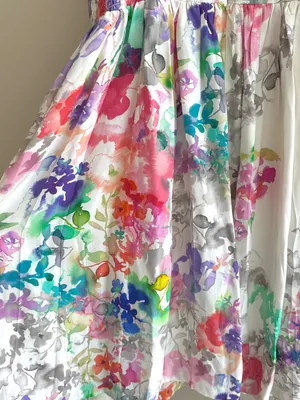 Amanda Uprichard Mai Tai Dress, Size Large, Floral Silk Garden Party Mini Dress thumbnail 10
