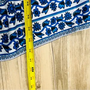 Boutique floral Blue Vintage Print V-Neck maxi dress size medium thumbnail 8